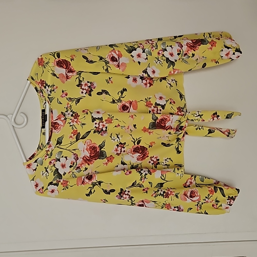 Revamped Yellow Floral Tops